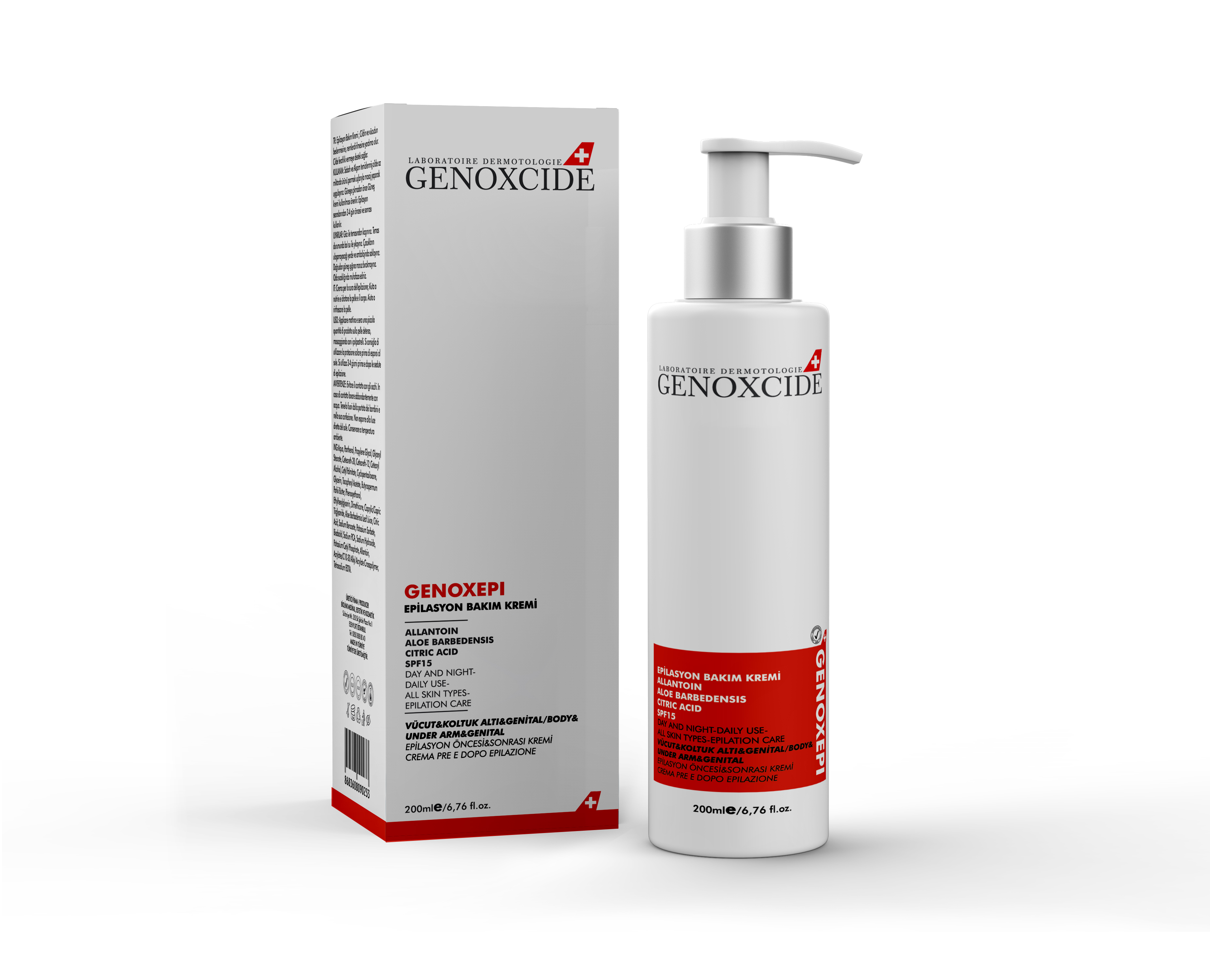 Epilasyon Bakım Kremi 200 ml, genoxcide.com